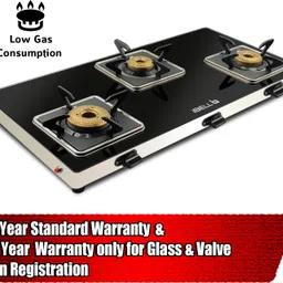 ibell AGS8413STARSS Gas Stove with Auto Ignition Switch, BIS Certified, 7mm Toughened Glass Automatic Gas Stove image 3