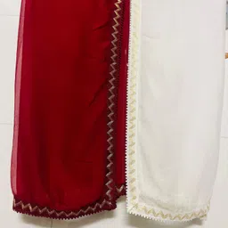 Chiffon Solid White Women Dupatta-image-29