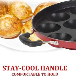 vamikasales Marvel Non-Stick 12 Cavity Appam Patra with S.S. Lid | Appam & Litti Maker | Tawa 24 cm diameter with Lid image 3