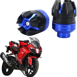 racer's edge Front Fork Sliders (Blue & Black) for Apache RR 310 Durable Crash Protection Bike Crash Guard image 1