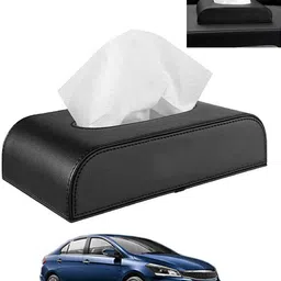 ayw Tissue Holder Black Leatherite/Include Tissue/Save Space For Home/Car/Office-48 Vehicle Tissue Dispenser-picture-26