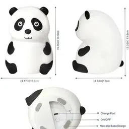 diyalux Cute Panda,USB Rechargeable, 7-Colors Changing Light, Room Decor Night Lamp image 3