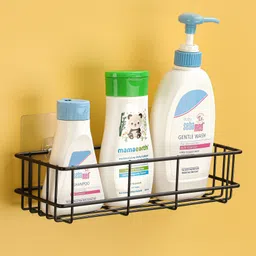 steelhaven Self-Adhesive Multi-use Shelf-One is with Hook One shelf without Hook,Pack of 2 Iron Wall Shelf image 4