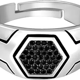 giva Sterling Silver Zircon Rhodium Plated Ring image 3