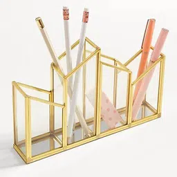 lamjum Golden Aidan Metal Multipurpose Make Up Organiser image 3