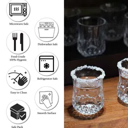 ceradeco Transparent 50 ml Glass Juicika Shaped (Set of 2) Shot Glasses image 5