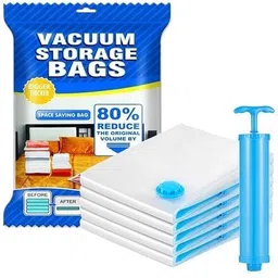 Reusable Vacuum Storage Bags-Pack of 5 Space Saver Vacuum Bags for Clothes Miscellaneous Storage Vacuum Bags-image-40