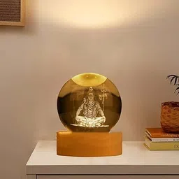 bjitech Lord Shiva 3DCrystal Ball Table Lamp image 5