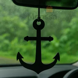 monssa KHRISYAN BLACK Car Hanging for Dashboard Rear View . (Pack of 1) Car Hanging Ornament image 5
