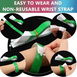 signex print media 250 Paper Wristbands Arm Bands for Events Neon Wrist Bands, Party Glow Ornament image 4