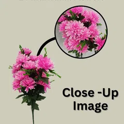 print panda Pink Chrysanthemum Artificial Flower image 2