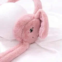 empoison Winter Fur Dark Pink Earmuff Pump Plush Ear Warmer (Ear Moving) Ear Muff image 3