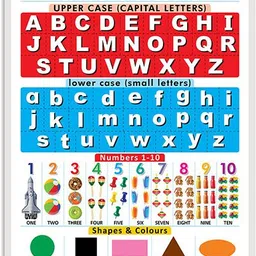 go woo Alphabet, Numbers, Shapes & Colours 1 Educational chart with Lamination-picture-28