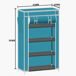 xivil A4 Unique Fancy Color PP Collapsible Wardrobe image 3