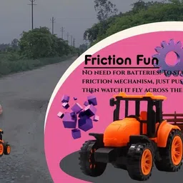 srbn enterprises Tractor with Trolley Farm Vehicle Toy – Durable Plastic Design image 3