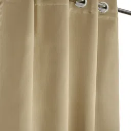 everlush 215 cm (7 ft) Door Silk Blackout Curtain (Pack Of 2) image 2