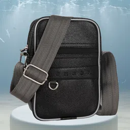 veneer Black Men Sling Bag casual sling bag Crossbody bag for men-picture-24