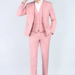 park avenue Men 3PC NOTCH REV W/C -SLIM FIT Solid Suit image 2