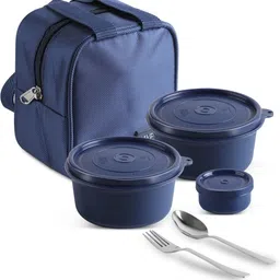 jaypee plus HomeBytes Lunch Box Bag Combo for Office, Travelling, Gifting and Picnic Use 3 Containers Lunch Box image 1