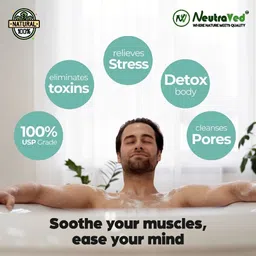 neutraved Rose Bath Salt Epsom Salt for Bathing | Foot Soak Body Relaxing, Muscle Pain image 2