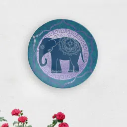 MulticolouredElephant Around the Circle Decorative Ceramic Wall Plate-image-68
