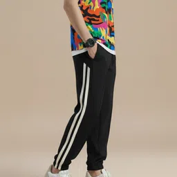 dockstreet Men Striped White Track Pants-picture-18