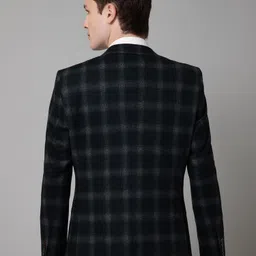 cantabil Men Checkered Single Breasted Casual Blazer image 2