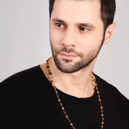 spyronix real treasure Om Rudraksha Mala – Channel Divine Vibration & Inner Strength Gold-plated Plated Brass, Rudraksha Necklace image 5