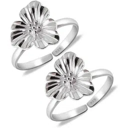 styleejewel 92.5 Sterling Silver Plain Toe-rings (Bichhiya) for Women Silver Silver Plated Toe Ring-picture-14