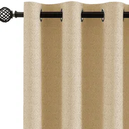 linenwalas 213.36 cm (7 ft) Door Jacquard Blackout Curtain (Pack Of 2) image 2