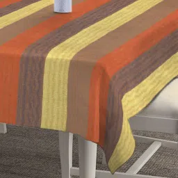 Multicolor Cotton Striped 90x60 Inches Table Cloth by Arrabi image 2