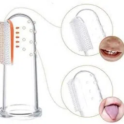 hich Combo Pack of Baby U Shape Brush & Finger Brush For Kids Soft Toothbrush image 2