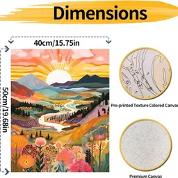 trexee Paint by Numbers Kits for Adults,Kids Landscape Nature Oil 16 inch x 20 inch Painting image 2