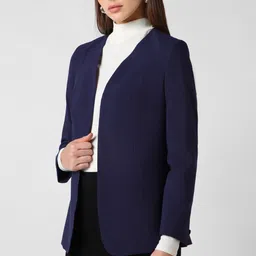 van heusen Women Solid Single Breasted Formal Blazer image 3