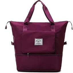 huslu 41 L Hand Duffel Bag - Nylon 41 L Pouch Duffle Bag For Men & Women(Dark purpla, 41 x 22 x 26 cm) - Purple - Large Capacity-picture-18