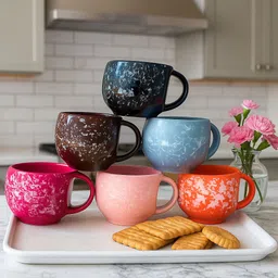 love unlimited Pack of 6 Bone China Tea cup set of 6 for Home/Office/Gifts-picture-36