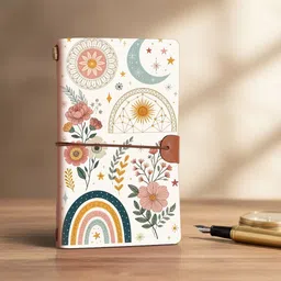 makenstylecollection Designer Leahter travel journal book 4*7 inches 120 pages a019 A5 Diary unruled 120 Pages image 1