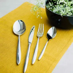 blackcarrot (Set Of 6) Silver Luxe 304 Food Grade Stainless Steel Silver Spoon image 1