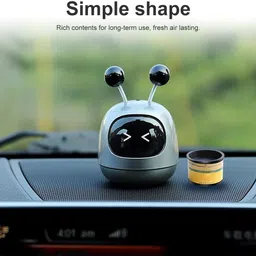 znee smart Car Air Freshener, Natural Smell Car Perfume Shaking Head Design Car Robot Diffuser image 2