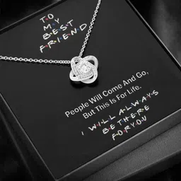 fabunora Best Gift for Best Friend - 925 Sterling Silver Pendant with Purity Certificate Cubic Zirconia Sterling Silver Chain-picture-10