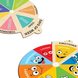 webby Wooden Set of 4 Rotation Puzzle - Rotate and Learn, Activity Toy for Kids image 4