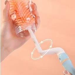 twisoo Silicone Baby Bottle Brush Set 7pcs with Stand, 360° Rotating, Straw & Nipple image 5