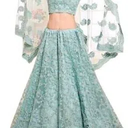 house of common Embroidered Semi Stitched Lehenga Choli image 1