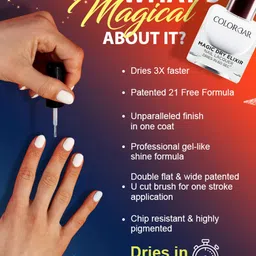 Colorbar Magic Dry Elixir Quick Dry Luxe Nail Lacquer 12ml - Whimsical Caramel 022 image 3