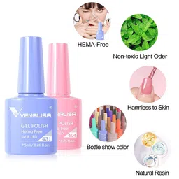 VENALISA Hema Free Soak Off UV LED Nail Gel Polish 7.5ml - 457 image 3