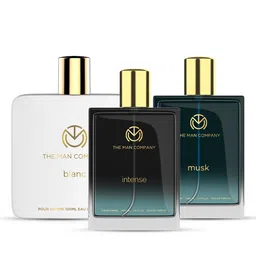 THE MAN COMPANY Set Of 3 Long-Lasting Eau de Parfum 100ml Each - Musk + Intense + Blanc image 1