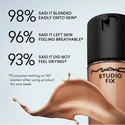 M.A.C Studio Fix Fluid SPF 15 24Hr + Oil Control Matte Foundation 30ml - Shade C40 image 4