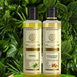 Khadi Natural Sandalwood & Turmeric Body Wash & Herbal Face Wash - 210ml Each-picture-34