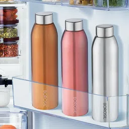 BOROSIL Easysip 3-Pieces Silver-Toned Bottle 750ml Each image 2