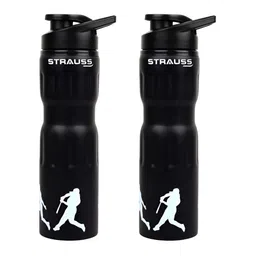 STRAUSS Black 2 Pieces Stainless Steel Solid Water Bottle-picture-38